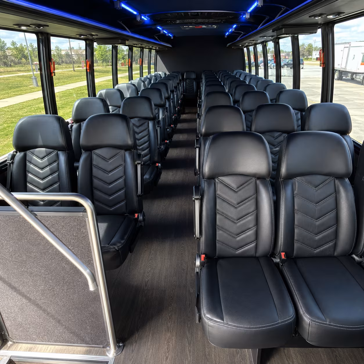 Allen allen airport transportation party bus exterior