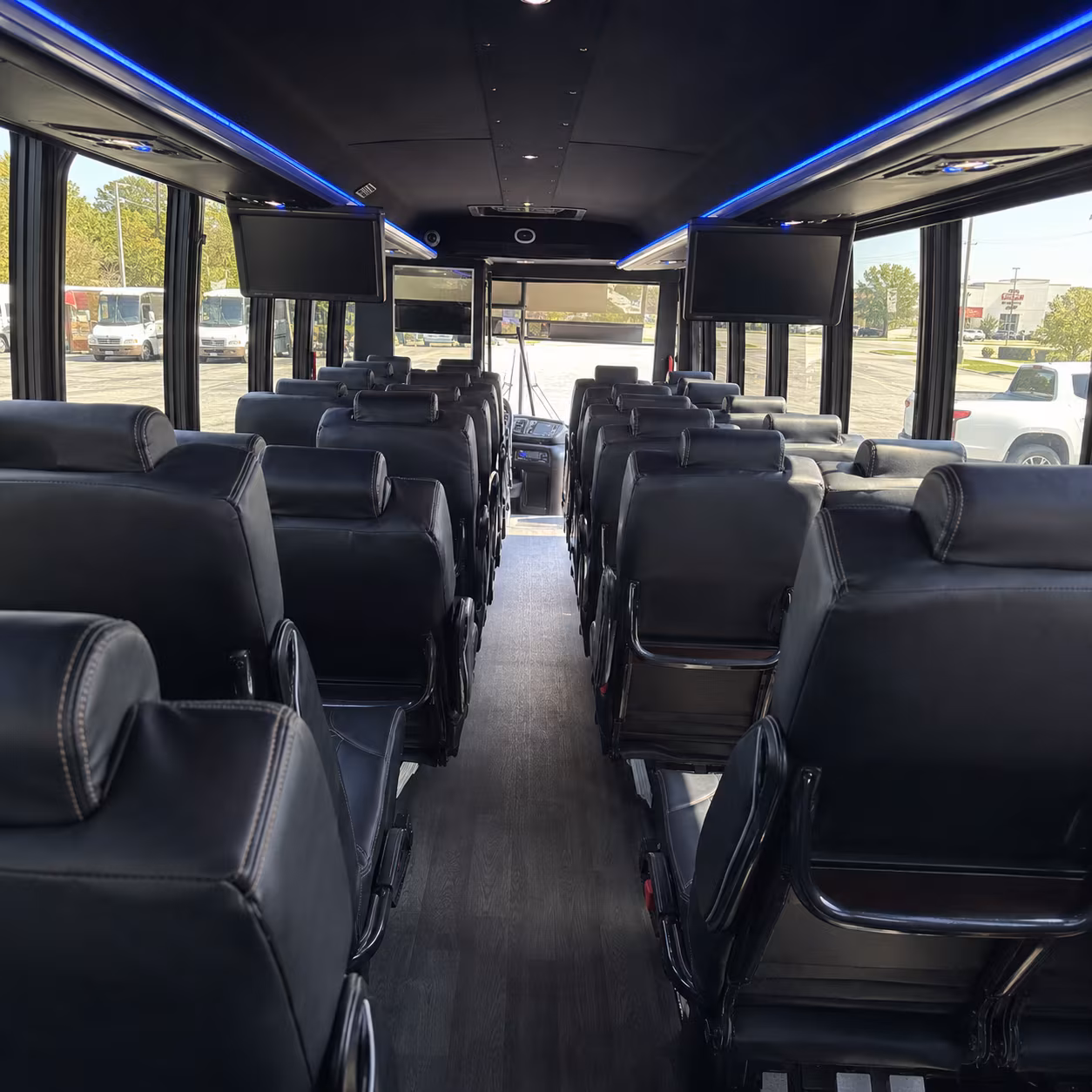 Allen allen corporate event party bus rental party bus exterior