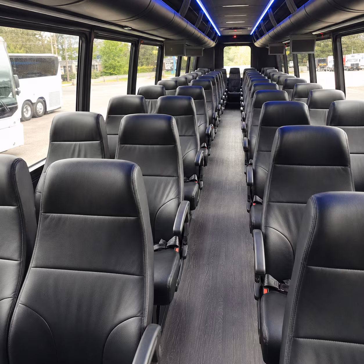Allen allen school event bus rental party bus exterior
