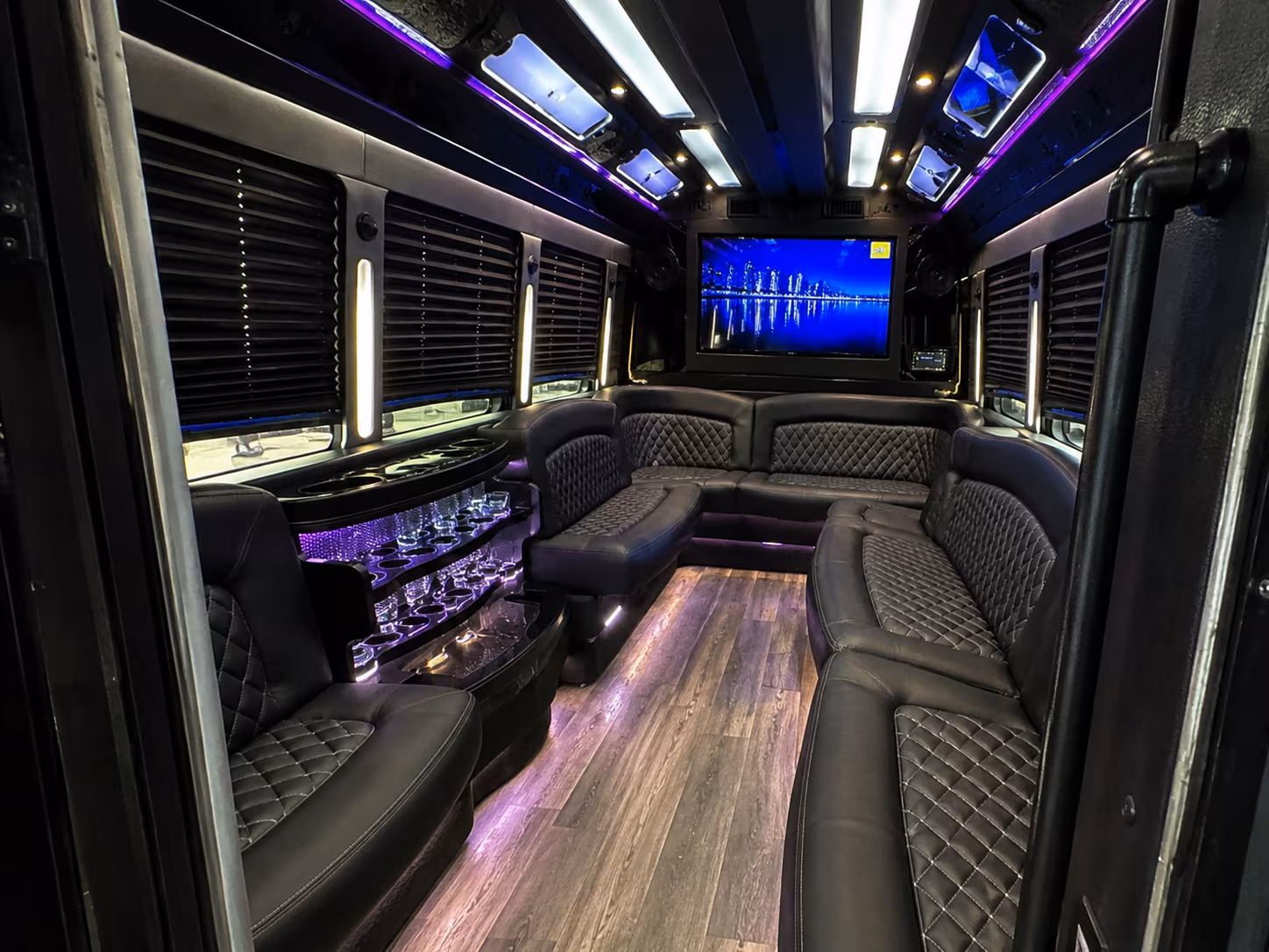 Allen allen sporting event party bus rental party bus exterior