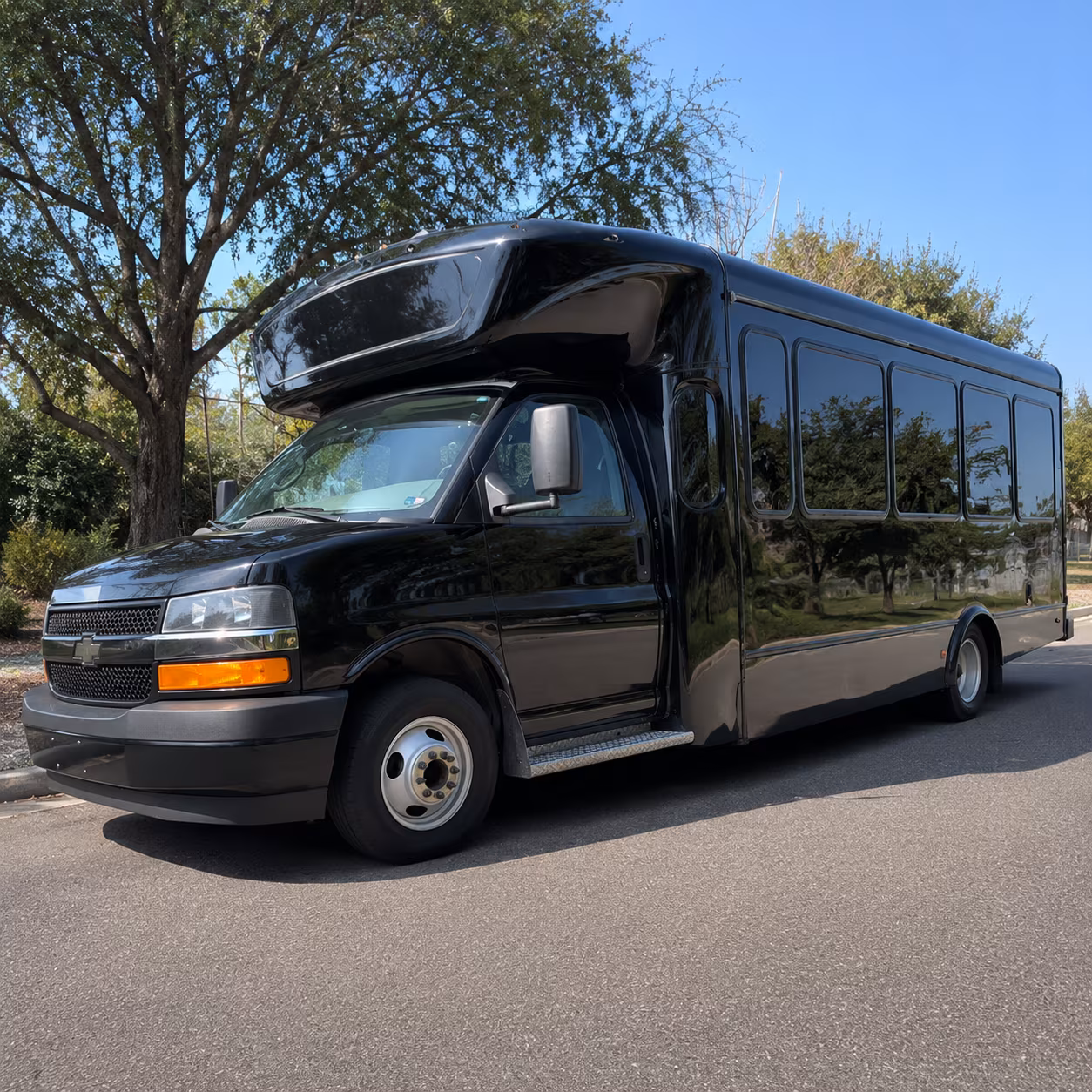 Allen allen sporting event party bus rental party bus exterior