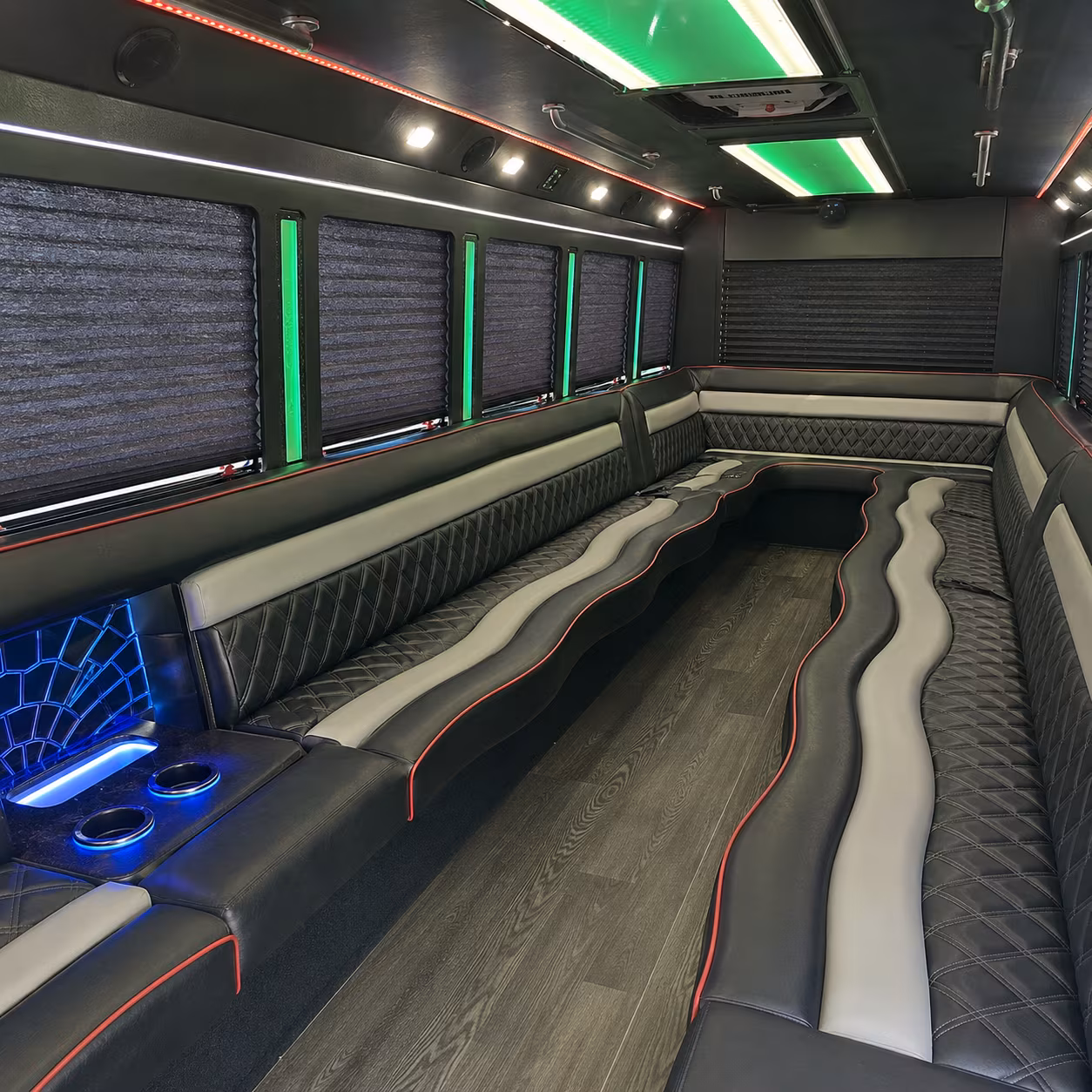 Allen allen sporting event party bus rental party bus exterior