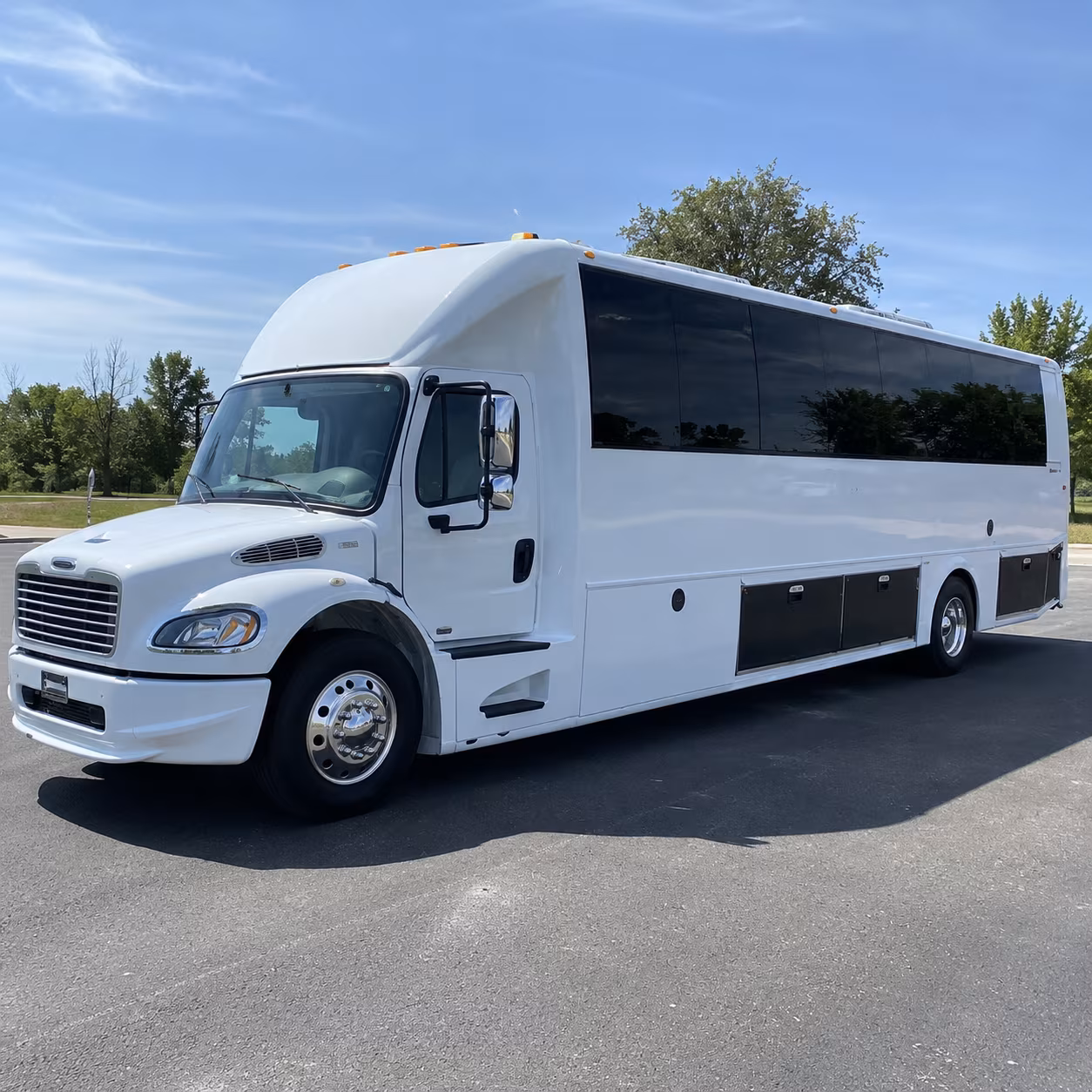 Allen allen sporting event party bus rental party bus exterior