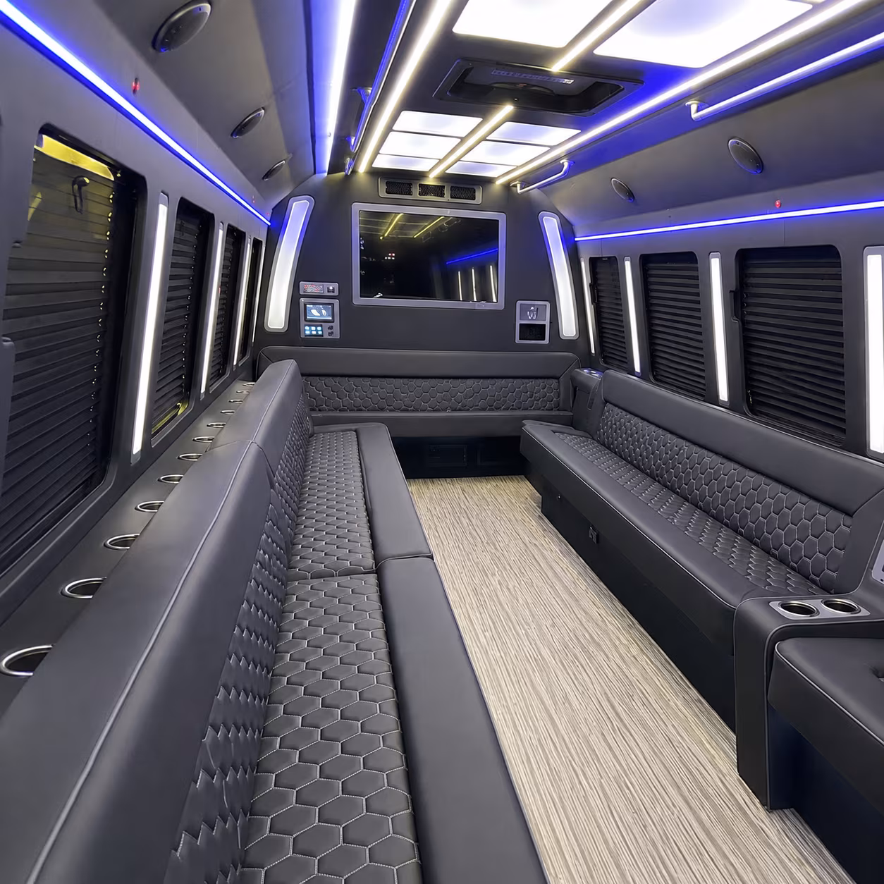 Allen allen wedding party bus rental party bus exterior