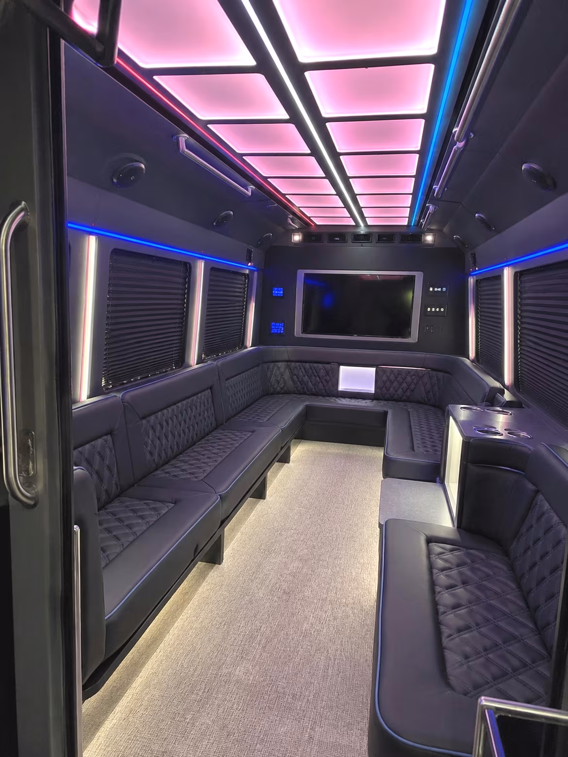 Allen Sporting Event Transportation party bus interior