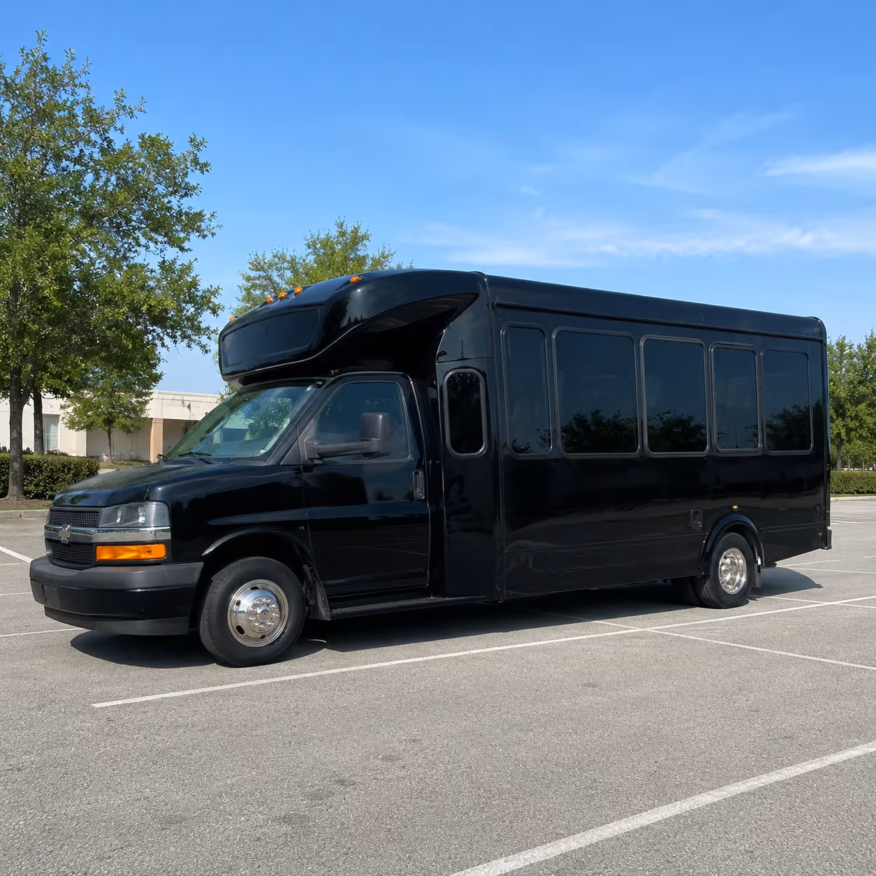 Interior of a Allen party bus rental