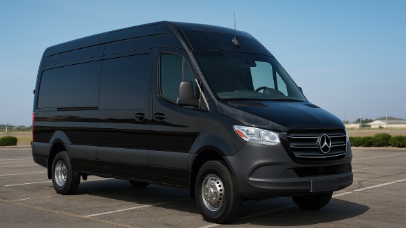 Exterior of Allen Party Bus Company's 14 Passenger Sprinter Limousine in Allen