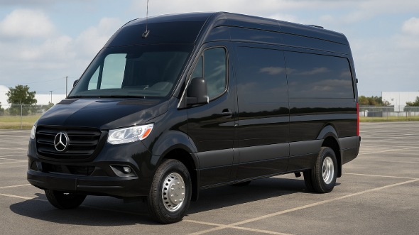 Exterior of Charter Bus Company Allen's 18 Passenger Minibus in Allen