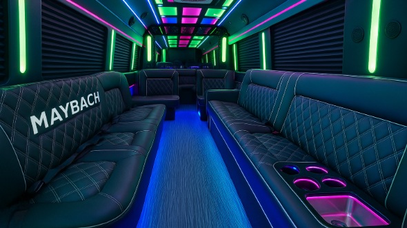Interior of Charter Bus Company McKinney 's 20 Passenger Party Bus in McKinney 