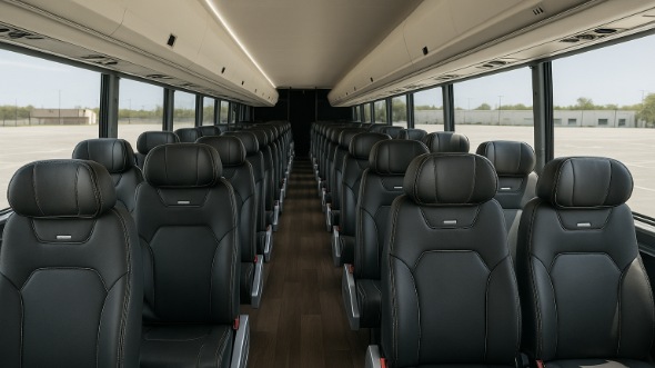 Interior of Charter Bus Company Allen's 28 Passenger Minibus in Allen