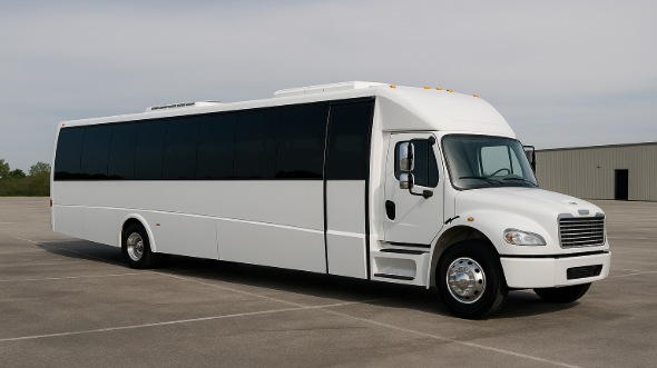 Exterior of Charter Bus Company Denton 's 28 Passenger Party Bus in Denton 