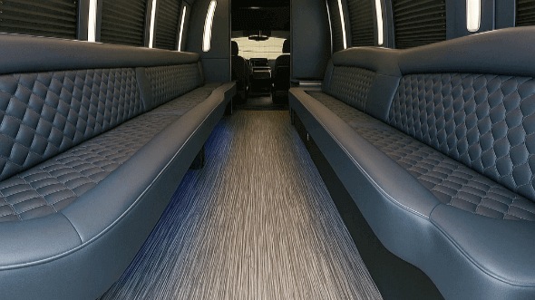 Interior of Allen Party Bus Company's 28 Passenger Party Bus in Allen