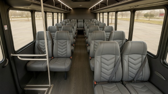 Interior of Charter Bus Company Allen's 35 Passenger Minibus in Allen