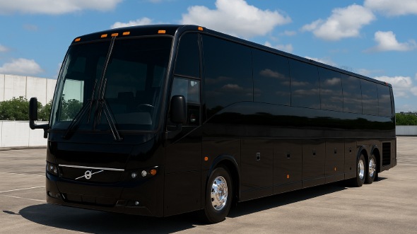 Exterior of Charter Bus Company Irving's 40 Passenger Party Bus in Irving