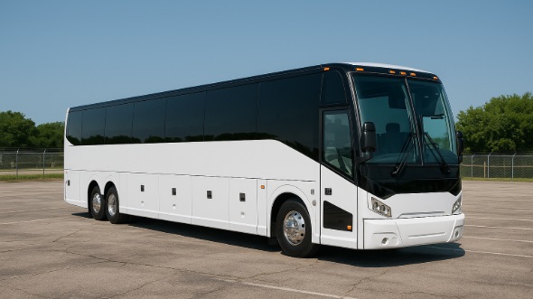 Exterior of Charter Bus Company Richardson's 40 Passenger Party Bus in Richardson