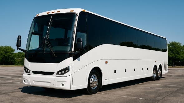 Exterior of Charter Bus Company Allen's 44 Passenger Charter Bus in Allen
