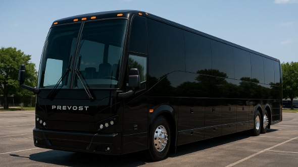 Exterior of Charter Bus Company Allen's 46 Passenger Charter Bus in Allen