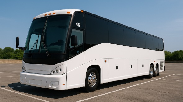 Exterior of Charter Bus Company Lewisville's 50 Passenger Party Bus in Lewisville