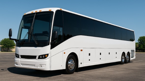 Exterior of Charter Bus Company Richardson's 50 Passenger Party Bus in Richardson