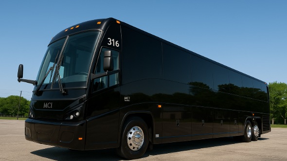 Exterior of Charter Bus Company Allen's 56 Passenger Charter Bus in Allen