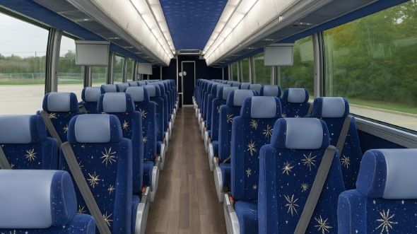 Interior of Charter Bus Company Allen's ADA Charter Bus in Allen